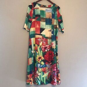 Floryday Gorgeous Bright Print Dress - Size Small